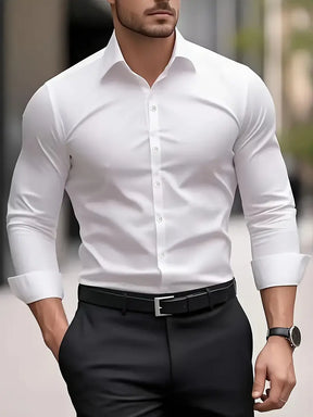 Larry - Elegant Casual Long Sleeve Shirt