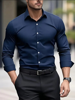 Larry - Elegant Casual Long Sleeve Shirt
