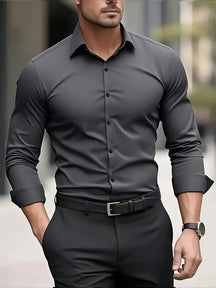 Larry - Elegant Casual Long Sleeve Shirt