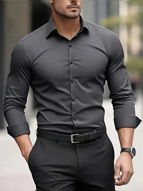Larry - Elegant Casual Long Sleeve Shirt